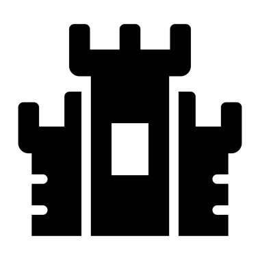 Şato. Web simgesi basit illüstrasyon