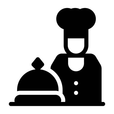 Şapka simgesi vektör illüstrasyon tasarımlı şef