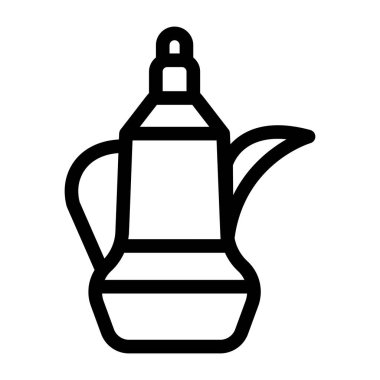 Çaydanlık. Web simgesi basit illüstrasyon