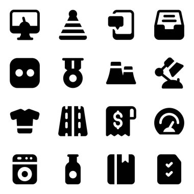 Web ve mobil için simge seti. vektör illüstrasyonu