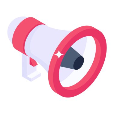 megafon ikonu. Web için ses kamerası vektör simgelerinin düz çizimi