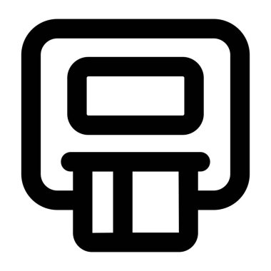 ATM 'de. Web simgesi basit illüstrasyon