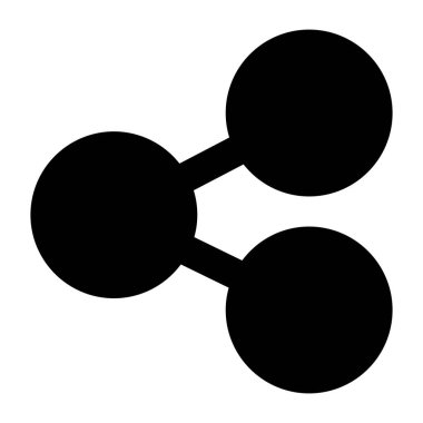 Molekül simgesi. Web için atom vektör simgelerinin özet çizimi