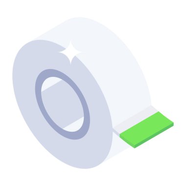 Yapışkan bant web simgesi basit tasarım 