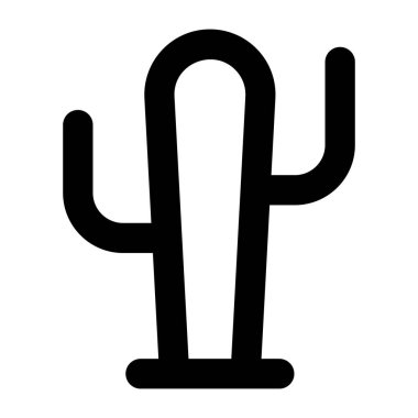 Kaktüs. Web simgesi basit illüstrasyon