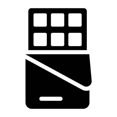 çikolata simgesi, vektör illüstrasyonu