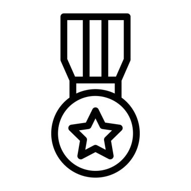 Madalya. Web simgesi basit illüstrasyon