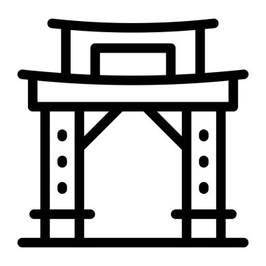 Bina. Web simgesi basit illüstrasyon 