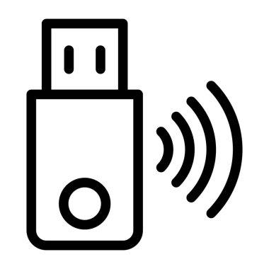 usb flash disk simgesi, vektör illüstrasyonu