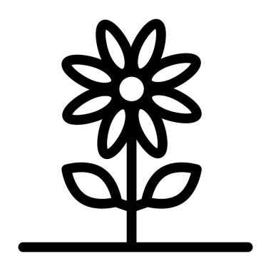 Çiçek. Web simgesi basit illüstrasyon