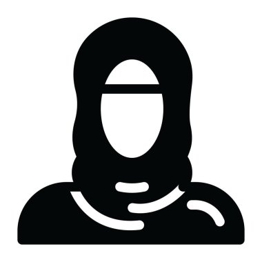 Başörtüsü. Web simgesi basit illüstrasyon