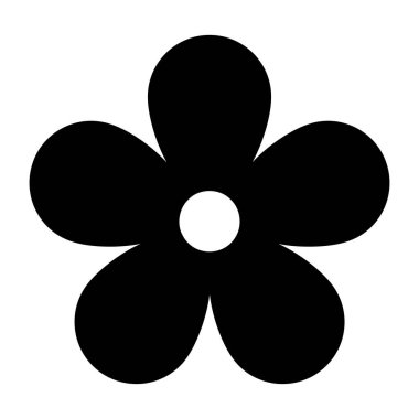 Çiçek ikonu. Web için çiçek bitkisi vektör simgelerinin basit çizimi