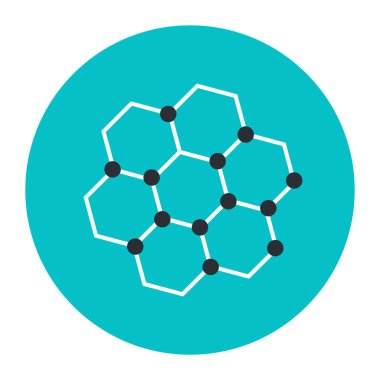 Moda biçimi izole edilmiş arkaplanda molekül simgesi