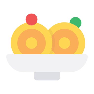 kek düz vektör simgesi