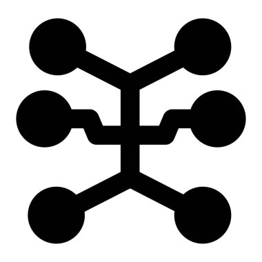 Molekül. Web simgesi basit tasarım