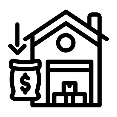 finans ve geliştirme çizgisi vektör simgesi