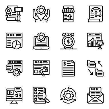 optimizasyon düz tasarım şablonu, vektör illüstrasyonu