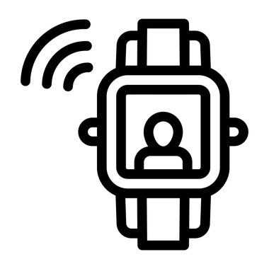 mobil ve teknoloji çizgisi simgesi