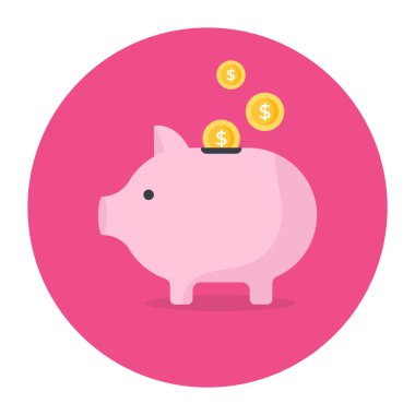 Dolar sembollü domuz kumbarası.