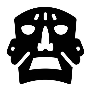 kafatası simgesi. Web için canavar baş vektör simgelerinin basit çizimi