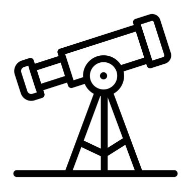 Teleskop. Web simgesi basit illüstrasyon