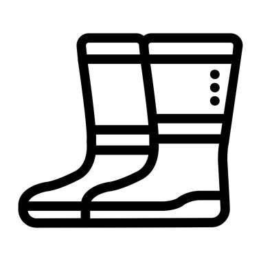 Çizme simgesi. Web için bot vektör simgelerinin basit çizimi