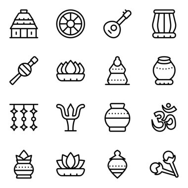 Web tasarımı için vektör simgeleri kümesi 