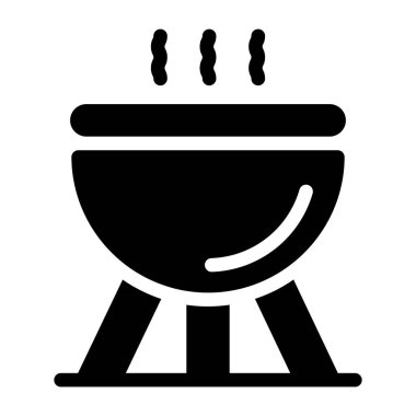Barbekü. Web simgesi basit illüstrasyon