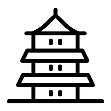 Bina. Web simgesi basit illüstrasyon