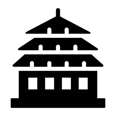 Bina. Web simgesi basit illüstrasyon