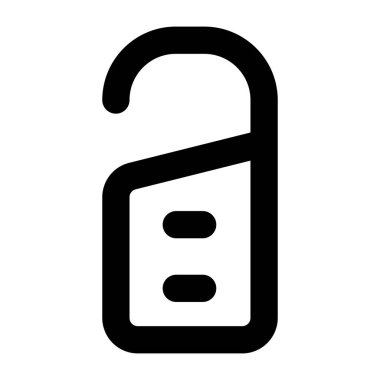 Kapı etiketi. Web simgesi basit illüstrasyon