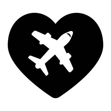 uçak ikonu vektör illüstrasyonu