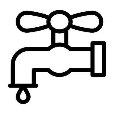 Su musluğu. Basit resimleme