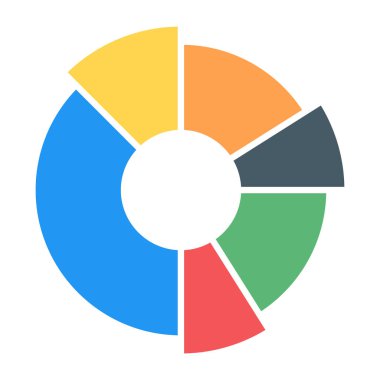 pasta grafiği düz simgesi