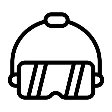 Miğfer. Web simgesi basit tasarım