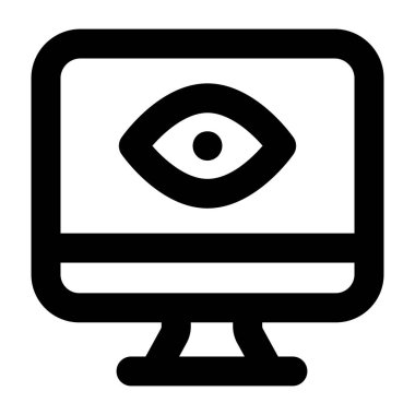 Bilgisayar. Web simgesi basit illüstrasyon