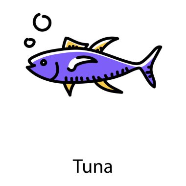 balık simgesi vektör illüstrasyonu