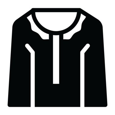 Gömlek ikonu. Web için kıyafet vektör sembolünün basit bir illüstrasyonu