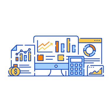 seo modern simgesinin vektör illüstrasyonu