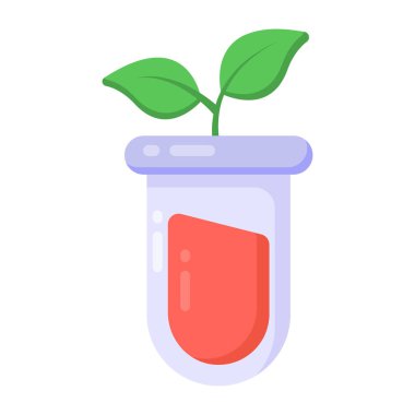 Bitkili matara. Web simgesi basit illüstrasyon