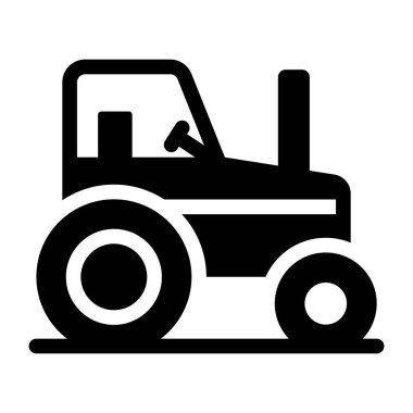 Traktör. Web simgesi basit tasarım
