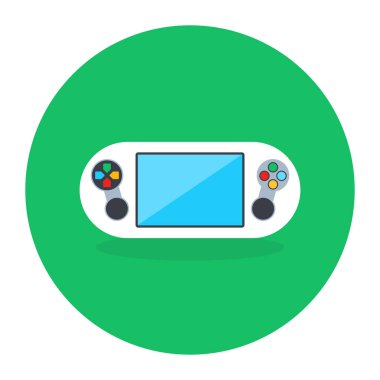 Video oyun konsolu simgesi. düz dizayn biçimi 10