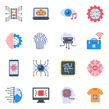 Web tasarımı için vektör simgeleri kümesi 