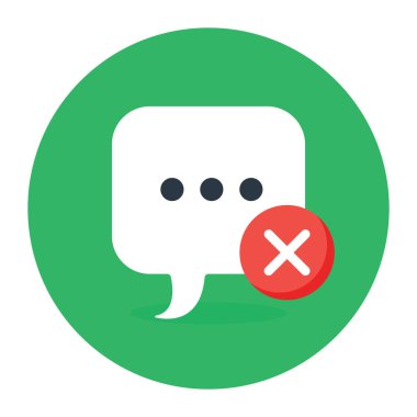 Konuşma balonu ikonu. vektör illüstrasyonu