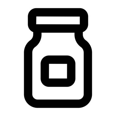 Kavanoz. Web simgesi basit illüstrasyon