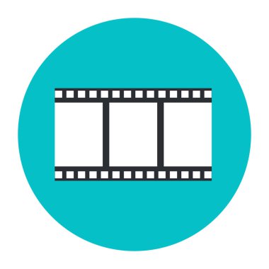 Film şeridi ikonu. vektör illüstrasyonu