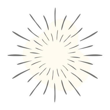 Güneş patlamasının vektör çizimi.