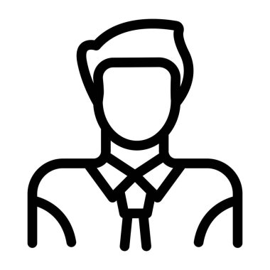 İş adamı. Web simgesi basit illüstrasyon