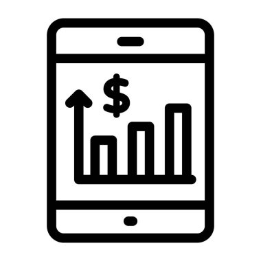 finansal rapor düz vektör simgesi