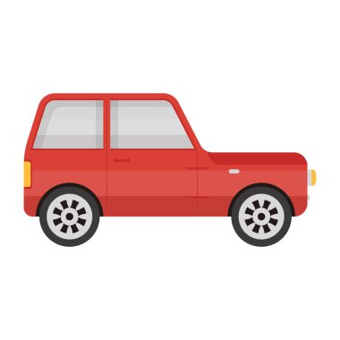 Araba ikonu. Web tasarımı için araç vektör simgelerinin düz çizimi